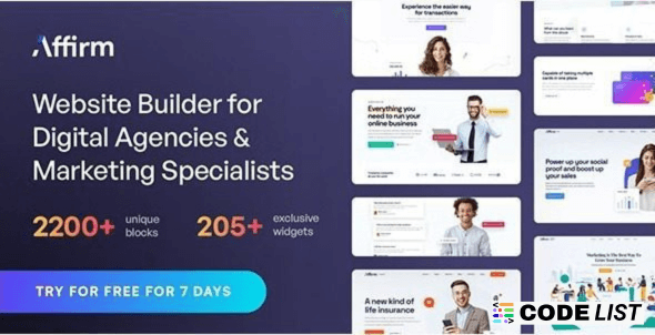 Affirm WordPress Theme demo preview – modern marketing agency design