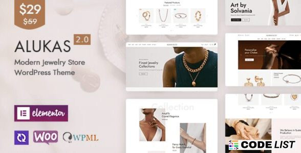 Alukas 2.0.13 Modern Jewelry Store WordPress Theme demo