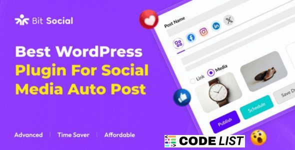 Bit Social Pro 1.5.5 WordPress Plugin Dashboard