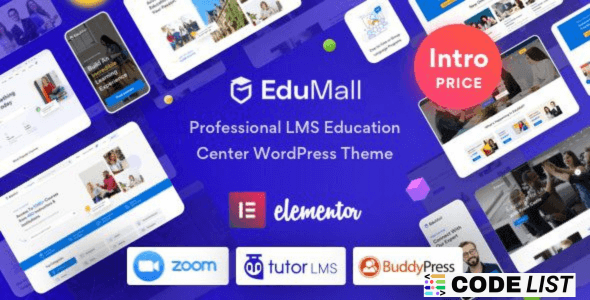 EduMall WordPress LMS theme dashboard