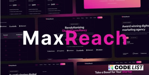 MaxReach WordPress Theme SEO Digital Agency