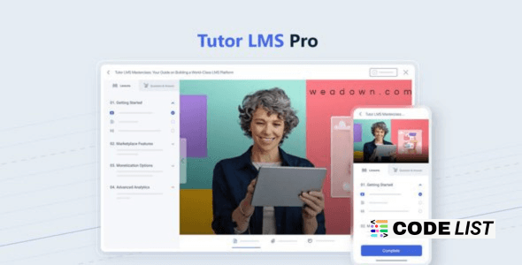 Tutor LMS Pro 3.8.2 WordPress LMS Plugin dashboard