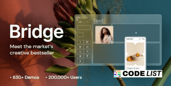 Bridge WordPress Theme dashboard preview