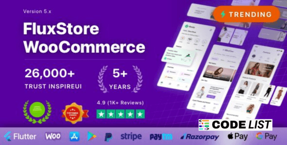 Fluxstore WooCommerce 5-5-0 Flutter E-commerce Full App interface