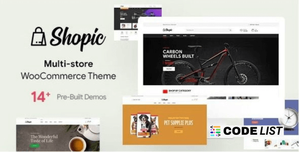 Shopic Multistore WooCommerce Theme homepage