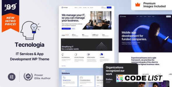 Tecnologia WordPress Theme for IT SAAS Companies