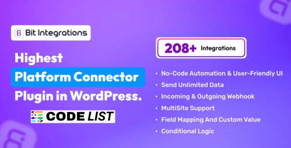 Bit Integrations Pro WordPress Automation Plugin Dashboard Interface