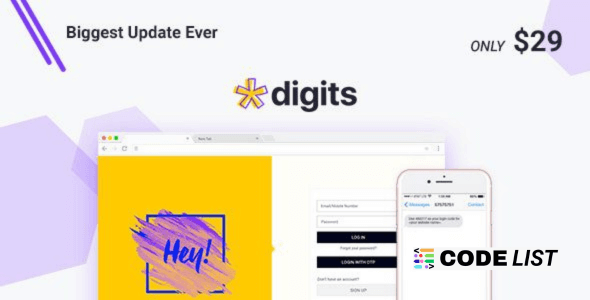 Digits WordPress Plugin OTP Login Interface