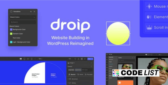 Droip WordPress Site Builder Dashboard