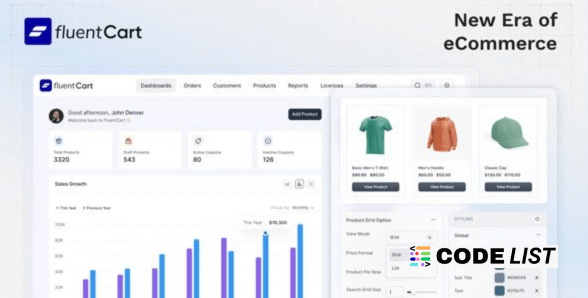 FluentCart Pro WordPress Plugin Dashboard