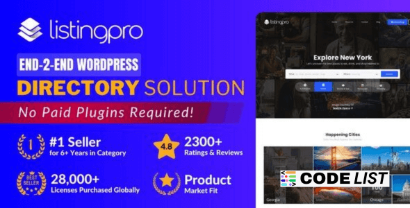 ListingPro WordPress Theme Dashboard Preview