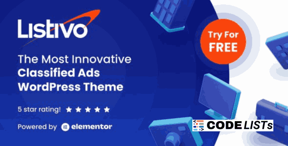 Listivo Classified Ads WordPress Theme Dashboard Overview