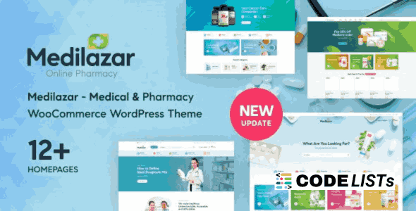 Medilazar Pharmacy Theme homepage demo preview