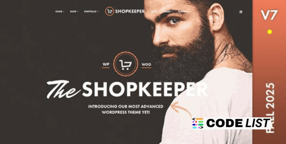 Shopkeeper WordPress Theme Dashboard