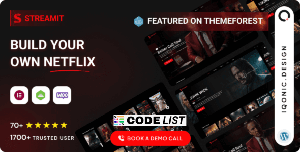 Streamit WP Video Streaming Theme Layout