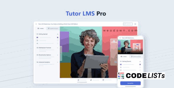 Tutor LMS Pro 3.9.3 WordPress LMS Plugin dashboard interface