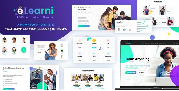 eLearni WordPress Theme demo homepage