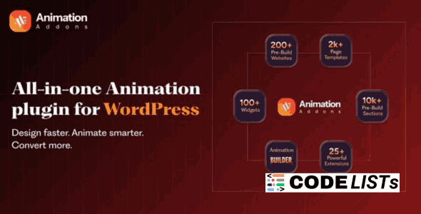 Animation Addons Pro WordPress Plugin Elementor animation dashboard
