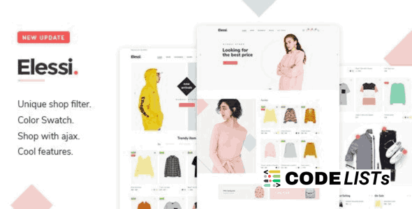 Elessi WooCommerce theme homepage layout
