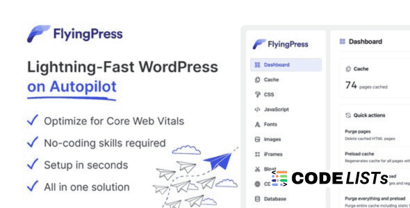 FlyingPress WordPress Speed Optimization Plugin dashboard