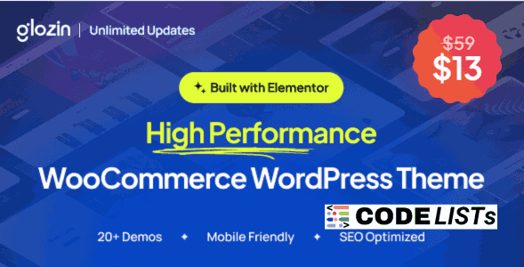 Glozin WooCommerce Theme multipurpose eCommerce WordPress design