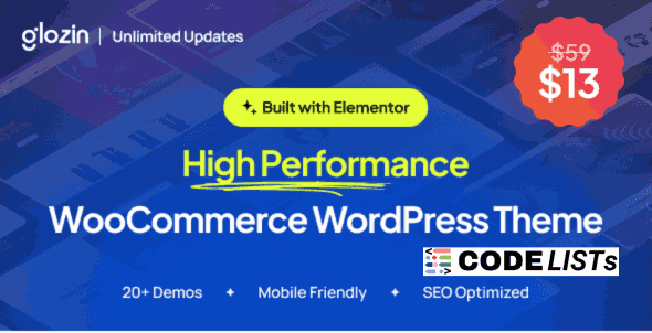 Glozin WooCommerce Theme preview – Multipurpose WooCommerce design with modern layout