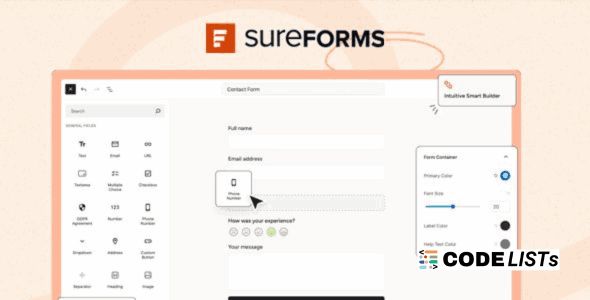 SureForms Pro Plugin AI drag and drop form builder for WordPress