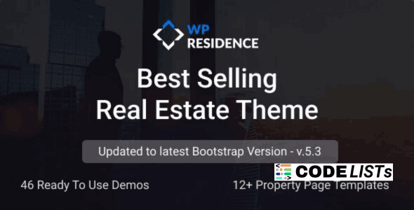 residence real estate wordpress theme Interface